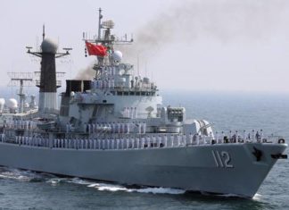 China, India, Indian Ocean, Warship