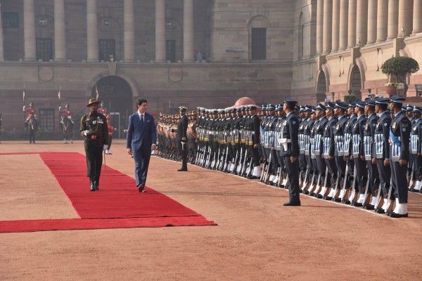 Justin Trudeau, Canadian PM, PM Modi, Gaurd Of Honour, Hyderabad House