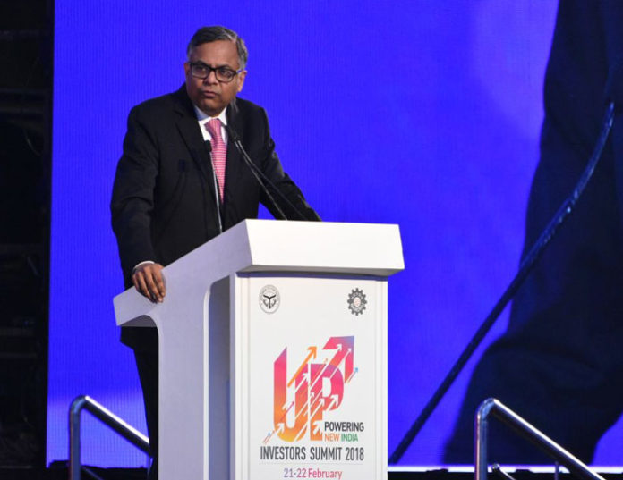 Tata Group, N CHandrashekharan, TCS, Employment, UP Investors Summit 2018, Subhash CHandra