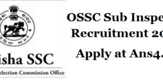 OSSC-Sub-Inspector-Recruitment-2018-