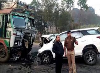 BJP MLA, Road Accident, Sitapur, MLA Lokendra Singh