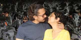 Bollywood Actor,Aamir Khan,kiss Wife Kiran Rao,Birthday Party