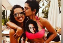 Bollywood Actress,Mandira Bedi,Pink Bikini,Photoshoot,Friend Birthday Party