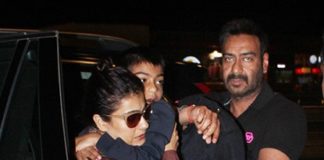 Bollywood Actor,Ajay Devgan,Kajol,Son Yug Devgan,Daughter Nysa Devgan,Mumbai Airport