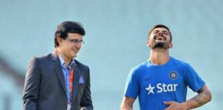 Indian Former Captain Sourav Ganguly With Virat Kohli