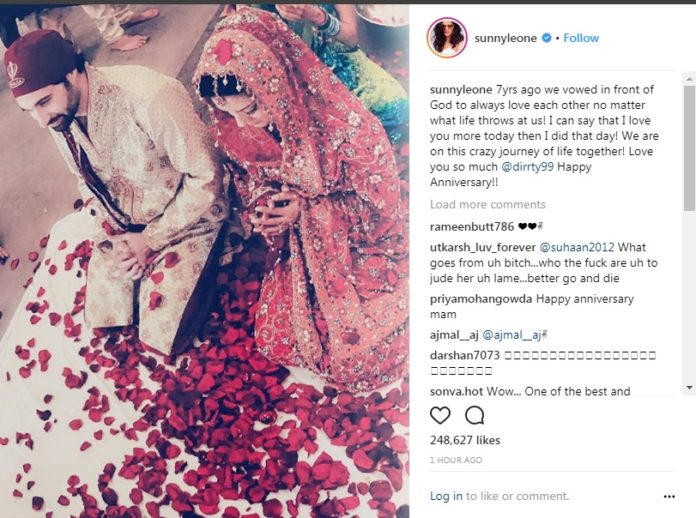 Bollywood Actress,Sunny Leone,Porn Star Sunny Leone,Wedding Anniversary