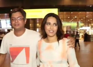 Swara bhaskar,Himanshu sharma,boyfriend,spooted at airport