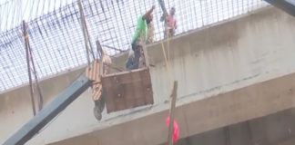 Varanasi, Babetpur road, under construction bridge ,accident, wounded death