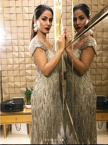 Hina khan,stylish diva,gold awards 2018