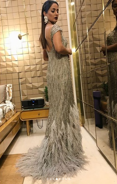 Hina khan,stylish diva,gold awards 2018