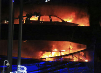 Fire in Garage, Liverpool, international News