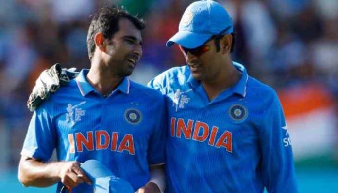 shami with dhoni