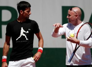 Andre Agassi With Novak Djokovic