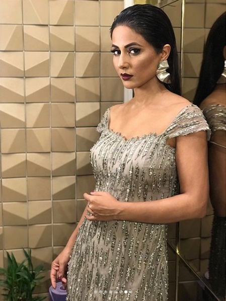 Hina khan,stylish diva,gold awards 2018